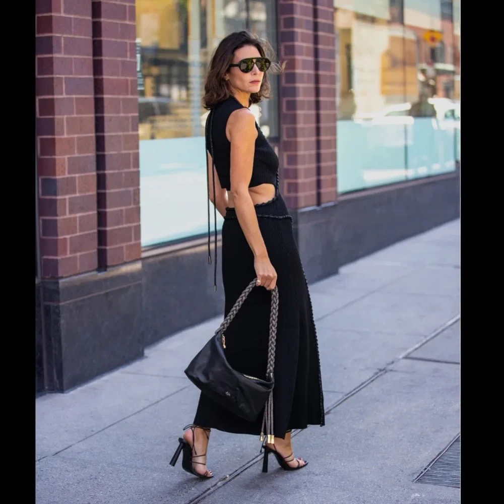 Aje Arp Cut out knit midi dress black - Picture 8 of 12